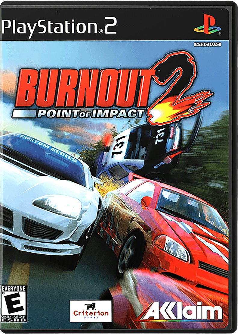 Burnout 2 Point of Impact box art for Playstation 2
